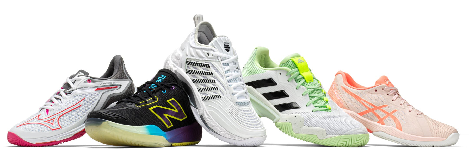 mizuno newbalance kswiss adidas asics tennis shoes hero